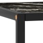 vidaXL Couchtisch Schwarz mit Schwarzem Glas in Marmor-Optik 40x40x50 vidaXL Couchtisch Schwarz mit Schwarzem Glas in Marmor-Optik 40x40x50