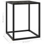 vidaXL Couchtisch Schwarz mit Schwarzem Glas in Marmor-Optik 40x40x50 vidaXL Couchtisch Schwarz mit Schwarzem Glas in Marmor-Optik 40x40x50