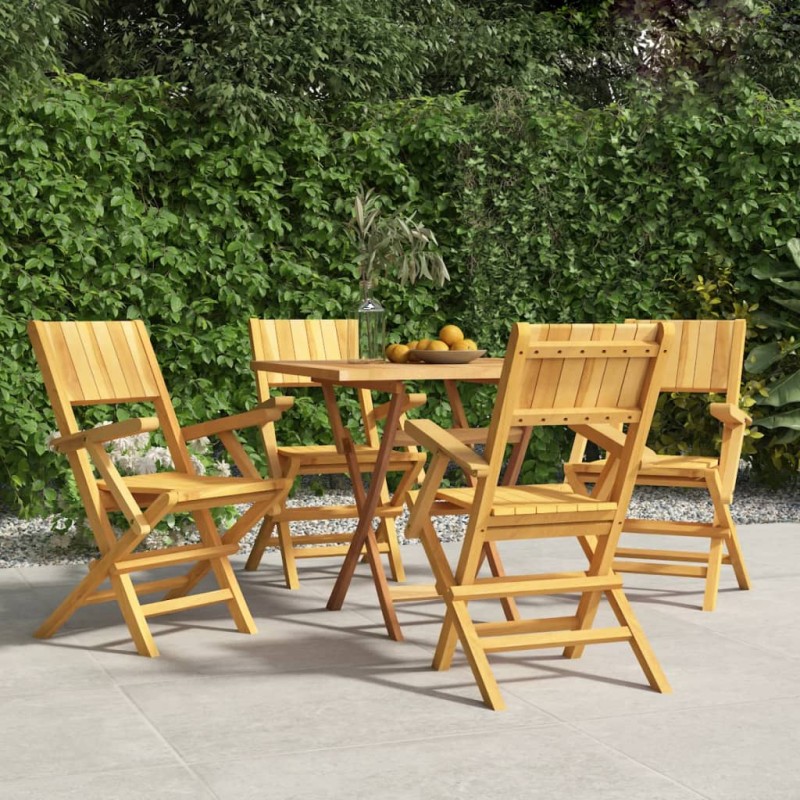 vidaXL Gartenstühle 4 Stk. Klappbar 55x61x90 cm Massivholz Teak vidaXL Gartenstühle 4 Stk. Klappbar 55x61x90 cm Massivholz Teak