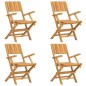 vidaXL Gartenstühle 4 Stk. Klappbar 55x61x90 cm Massivholz Teak vidaXL Gartenstühle 4 Stk. Klappbar 55x61x90 cm Massivholz Teak