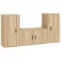 vidaXL 3-tlg. TV-Schrank-Set Sonoma-Eiche Holzwerkstoff vidaXL 3-tlg. TV-Schrank-Set Sonoma-Eiche Holzwerkstoff