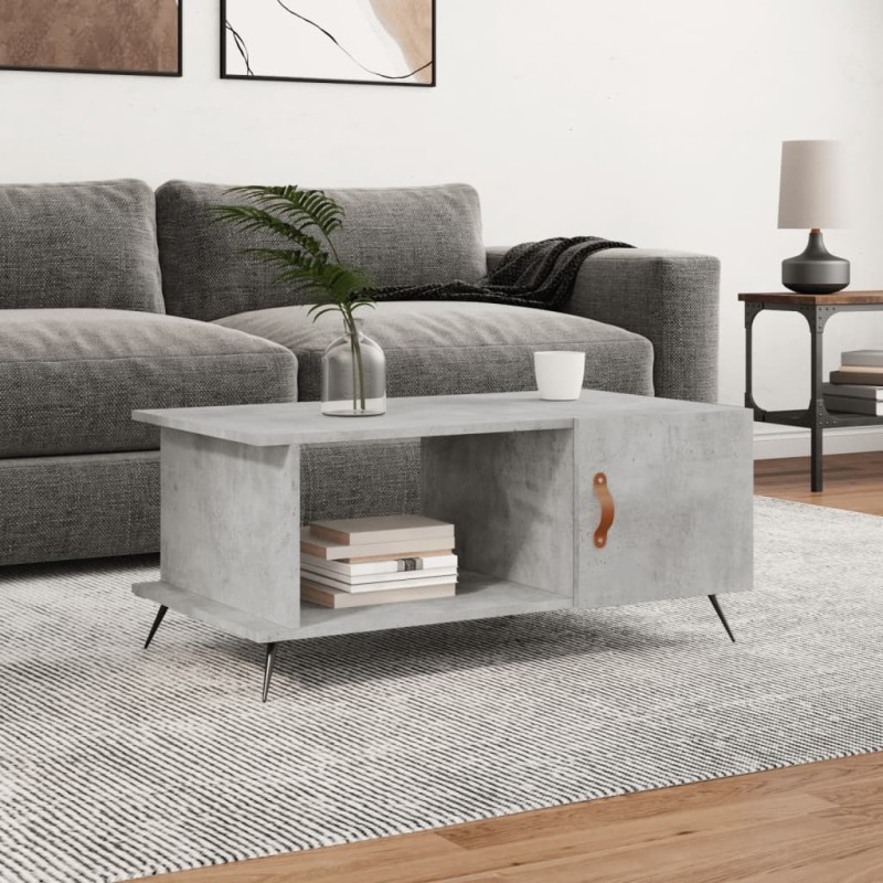 vidaXL Couchtisch Betongrau 90x50x40 cm Holzwerkstoff vidaXL Couchtisch Betongrau 90x50x40 cm Holzwerkstoff