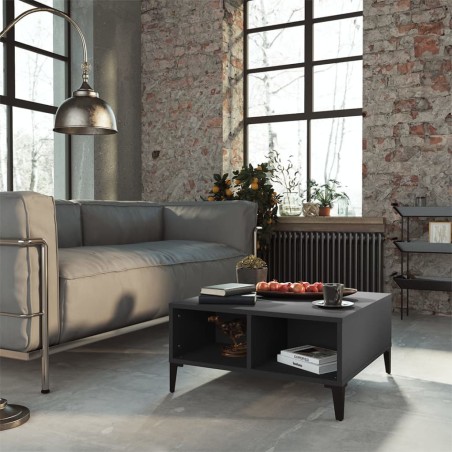 vidaXL Couchtisch Grau 60x60x30 cm Holzwerkstoff