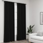 vidaXL Verdunkelungsvorhänge mit Haken Leinenoptik 2 Stk. 140x225 cm vidaXL Verdunkelungsvorhänge mit Haken Leinenoptik 2 Stk. 140x225 cm