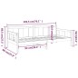 vidaXL Tagesbett Grau Massivholz Kiefer 90x190 cm vidaXL Tagesbett Grau Massivholz Kiefer 90x190 cm