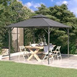 vidaXL Pavillon mit Doppeldach 3x3 m Anthrazit