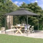 vidaXL Pavillon mit Doppeldach 3x3 m Anthrazit