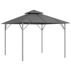 vidaXL Pavillon mit Doppeldach 3x3 m Anthrazit