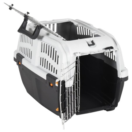 vidaXL Transportbox für Haustiere Metalltür 48x31,5x31 cm Polypropylen