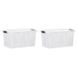 vidaXL Aufbewahrungsboxen mit Deckeln 2 Stk. Transparent 14 L vidaXL Aufbewahrungsboxen mit Deckeln 2 Stk. Transparent 14 L