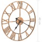 vidaXL Wanduhr Metall 40 cm Golden vidaXL Wanduhr Metall 40 cm Golden
