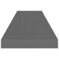 vidaXL Schweberegale 2 Stk. Hochglanz-Grau 90x23,5x3,8 cm MDF vidaXL Schweberegale 2 Stk. Hochglanz-Grau 90x23,5x3,8 cm MDF