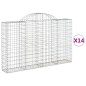 vidaXL Gabionen mit Hochbogen 14Stk. 200x30x120/140cm Verzinktes Eisen vidaXL Gabionen mit Hochbogen 14Stk. 200x30x120/140cm Verzinktes Eisen