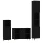 vidaXL 3-tlg. Badmöbel-Set Schwarz Holzwerkstoff vidaXL 3-tlg. Badmöbel-Set Schwarz Holzwerkstoff