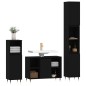 vidaXL 3-tlg. Badmöbel-Set Schwarz Holzwerkstoff vidaXL 3-tlg. Badmöbel-Set Schwarz Holzwerkstoff