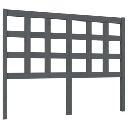 vidaXL Kopfteil Grau 125,5x4x100 cm Massivholz Kiefer