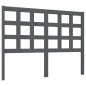 vidaXL Kopfteil Grau 125,5x4x100 cm Massivholz Kiefer