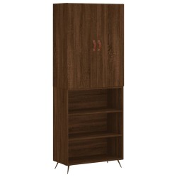 vidaXL Highboard Braun Eichen-Optik 69,5x34x180 cm Holzwerkstoff