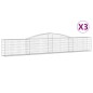 vidaXL Gabionen mit Hochbogen 3 Stk. 400x30x60/80 cm Verzinktes Eisen vidaXL Gabionen mit Hochbogen 3 Stk. 400x30x60/80 cm Verzinktes Eisen