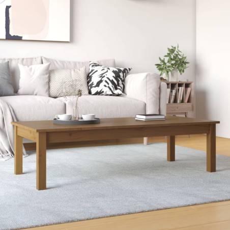 vidaXL Couchtisch Honigbraun 110x50x30 cm Massivholz Kiefer