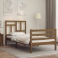 vidaXL Massivholzbett mit Kopfteil Honigbraun 90x200 cm vidaXL Massivholzbett mit Kopfteil Honigbraun 90x200 cm