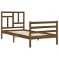 vidaXL Massivholzbett mit Kopfteil Honigbraun 90x200 cm vidaXL Massivholzbett mit Kopfteil Honigbraun 90x200 cm