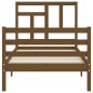 vidaXL Massivholzbett mit Kopfteil Honigbraun 90x200 cm vidaXL Massivholzbett mit Kopfteil Honigbraun 90x200 cm