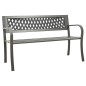 vidaXL Gartenbank 125 cm Stahl Grau vidaXL Gartenbank 125 cm Stahl Grau