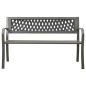 vidaXL Gartenbank 125 cm Stahl Grau vidaXL Gartenbank 125 cm Stahl Grau