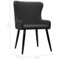 Esszimmerstühle 4 Stk. Schwarz Stoff Esszimmerstühle 4 Stk. Schwarz Stoff