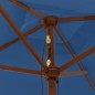 vidaXL Sonnenschirm mit Holzmast Azurblau 198x198x231 cm vidaXL Sonnenschirm mit Holzmast Azurblau 198x198x231 cm