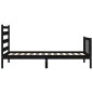 vidaXL Massivholzbett mit Kopfteil Schwarz 90x200 cm vidaXL Massivholzbett mit Kopfteil Schwarz 90x200 cm