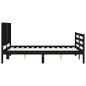 vidaXL Massivholzbett mit Kopfteil Schwarz 140x190 cm vidaXL Massivholzbett mit Kopfteil Schwarz 140x190 cm