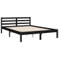 vidaXL Massivholzbett mit Kopfteil Schwarz 140x190 cm vidaXL Massivholzbett mit Kopfteil Schwarz 140x190 cm