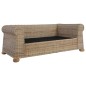 2-tlg. Sofagarnitur mit Kissen Natur Rattan 2-tlg. Sofagarnitur mit Kissen Natur Rattan