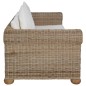 2-tlg. Sofagarnitur mit Kissen Natur Rattan 2-tlg. Sofagarnitur mit Kissen Natur Rattan