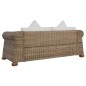 2-tlg. Sofagarnitur mit Kissen Natur Rattan 2-tlg. Sofagarnitur mit Kissen Natur Rattan