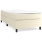 vidaXL Boxspringbett mit Matratze Creme 80x200 cm Kunstleder vidaXL Boxspringbett mit Matratze Creme 80x200 cm Kunstleder