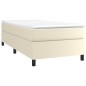 vidaXL Boxspringbett mit Matratze Creme 80x200 cm Kunstleder vidaXL Boxspringbett mit Matratze Creme 80x200 cm Kunstleder
