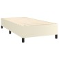 vidaXL Boxspringbett mit Matratze Creme 80x200 cm Kunstleder vidaXL Boxspringbett mit Matratze Creme 80x200 cm Kunstleder