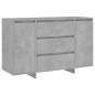 vidaXL Sideboard mit 3 Schubladen Betongrau 120x41x75 cm Holzwerkstoff vidaXL Sideboard mit 3 Schubladen Betongrau 120x41x75 cm Holzwerkstoff