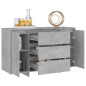 vidaXL Sideboard mit 3 Schubladen Betongrau 120x41x75 cm Holzwerkstoff vidaXL Sideboard mit 3 Schubladen Betongrau 120x41x75 cm Holzwerkstoff