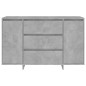 vidaXL Sideboard mit 3 Schubladen Betongrau 120x41x75 cm Holzwerkstoff vidaXL Sideboard mit 3 Schubladen Betongrau 120x41x75 cm Holzwerkstoff