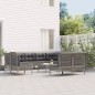 vidaXL 11-tlg. Garten-Lounge-Set mit Kissen Grau Poly Rattan vidaXL 11-tlg. Garten-Lounge-Set mit Kissen Grau Poly Rattan