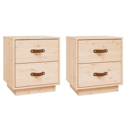 vidaXL Nachttische 2 Stk. 40x34x45 cm Massivholz Kiefer