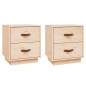 vidaXL Nachttische 2 Stk. 40x34x45 cm Massivholz Kiefer vidaXL Nachttische 2 Stk. 40x34x45 cm Massivholz Kiefer