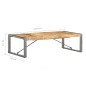 vidaXL Couchtisch 140x70x40 cm Raues Mangoholz