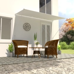 vidaXL Einziehbare Markise 350×150 cm Creme