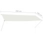 vidaXL Einziehbare Markise 350×150 cm Creme vidaXL Einziehbare Markise 350×150 cm Creme