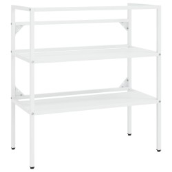 vidaXL Badezimmer Waschtischgestell Weiß 79x38x83 cm Eisen